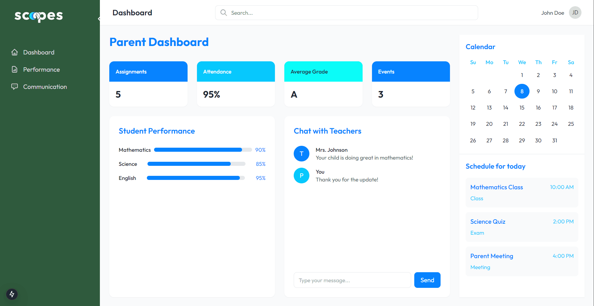 Parent Dashboard